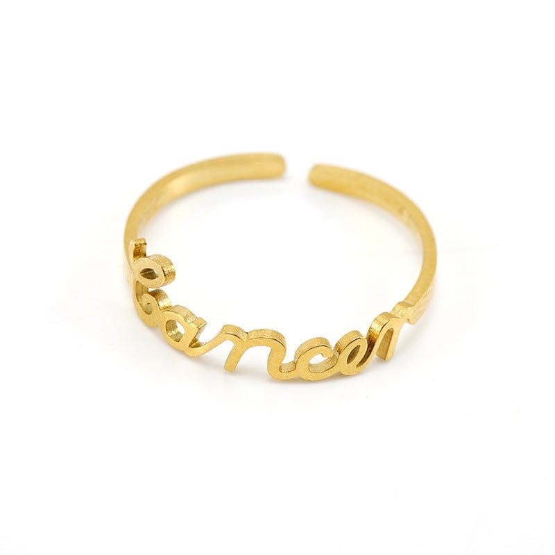 12 Zodiac Letter Rings - Zinfu