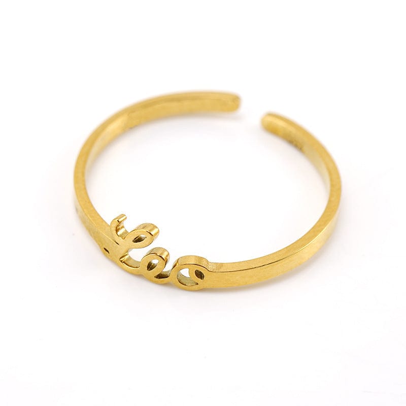 12 Zodiac Letter Rings - Zinfu