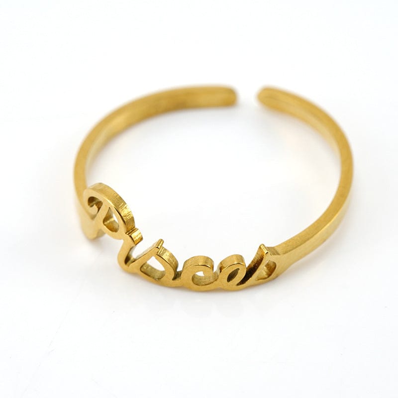 12 Zodiac Letter Rings - Zinfu