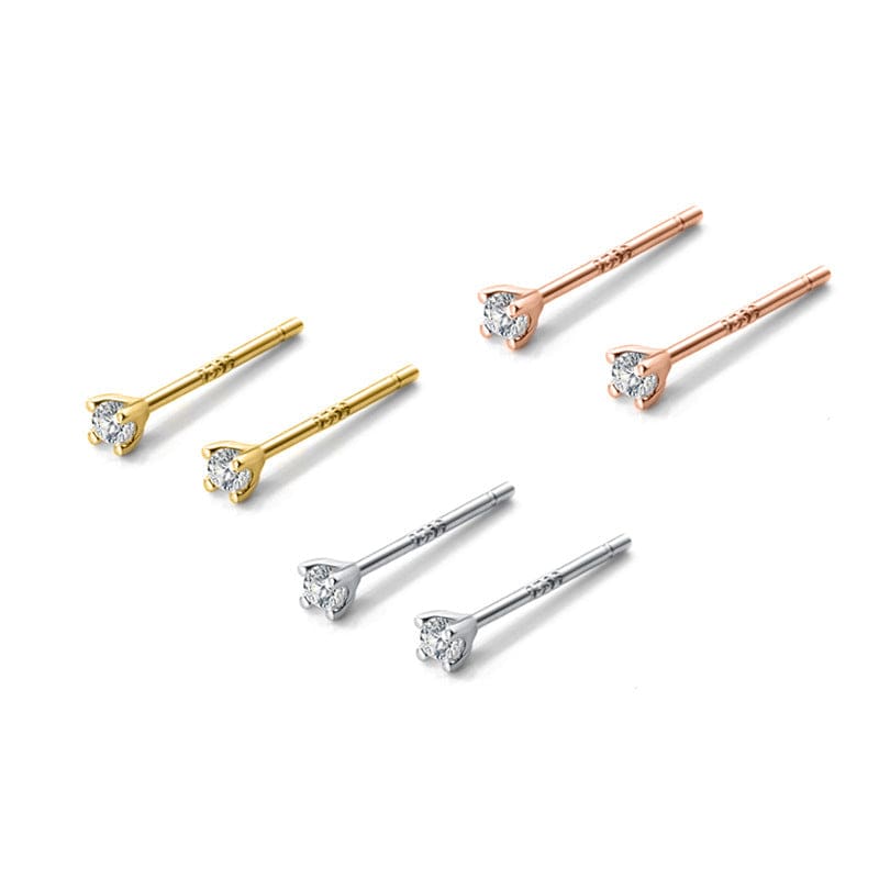 2mm Diamond Stud Earring - Zinfu