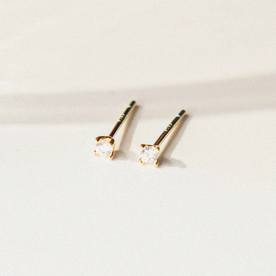 2mm Diamond Stud Earring - Zinfu