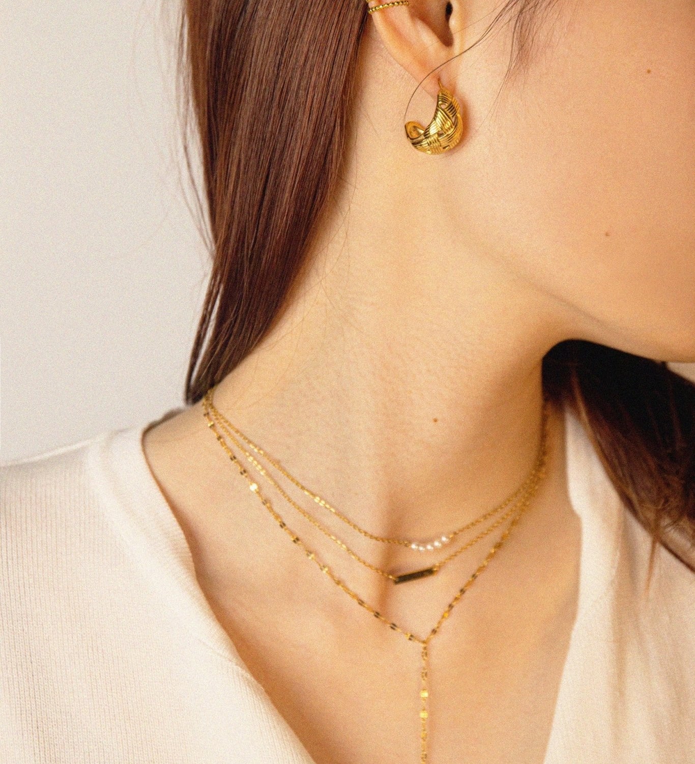 3 Layers stacked Necklace - Zinfu