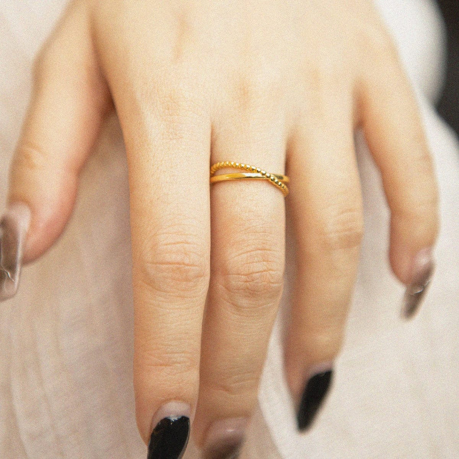 Asymmetrical X-Cross Ring - Zinfu