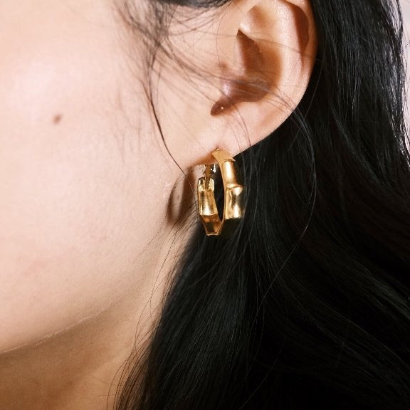 Bamboo Hoop Earring - Zinfu