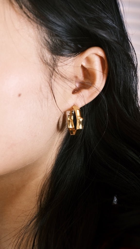 Bamboo Hoop Earring - Zinfu