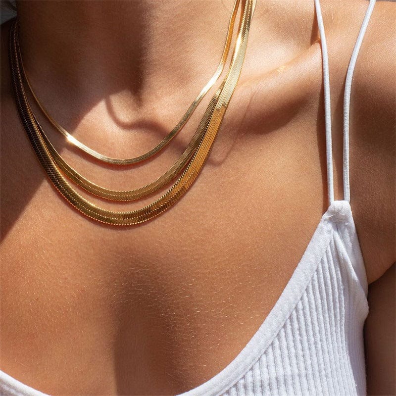 Basic Herringbone Necklace - Zinfu