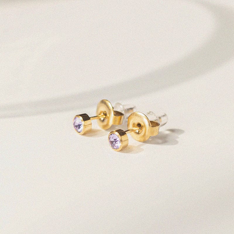 Birthstone stud earring - Zinfu