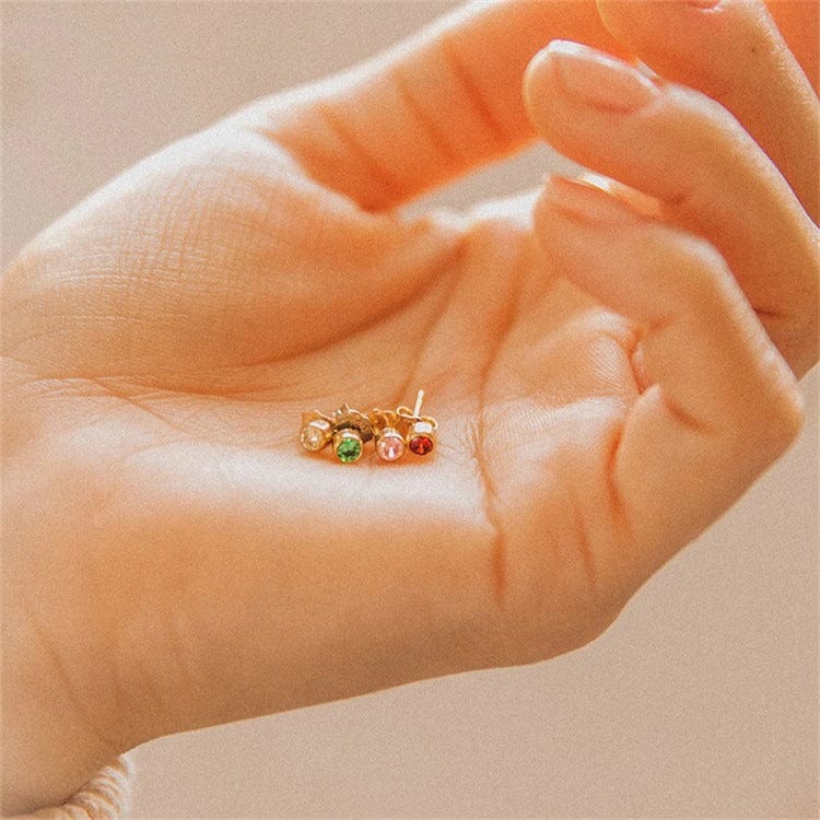 Birthstone stud earring - Zinfu