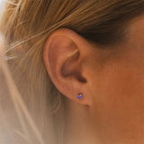 Birthstone stud earring - Zinfu