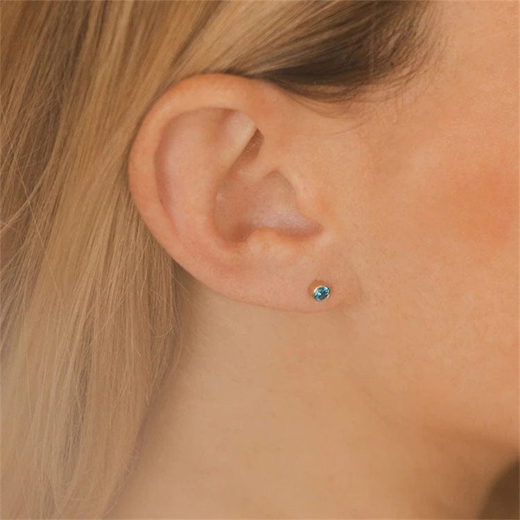 Birthstone stud earring - Zinfu