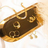 Blade Chain Necklace with Zircon - Zinfu