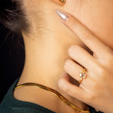 Circular White Zircon Earrings - Zinfu