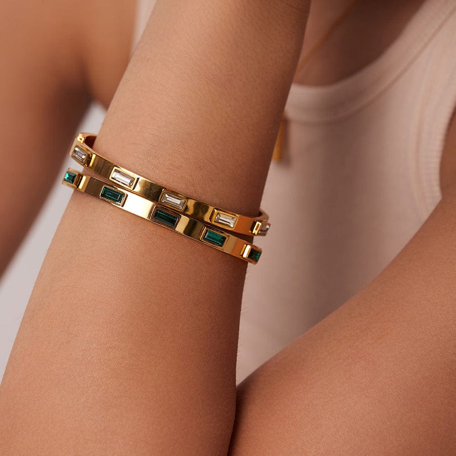 Convex square Gem Bracelet - Zinfu