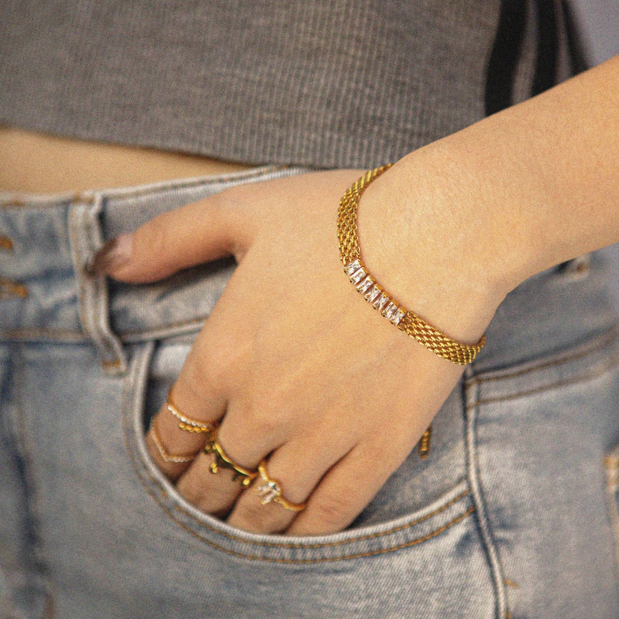 Cuba Chain with Zircon - Zinfu