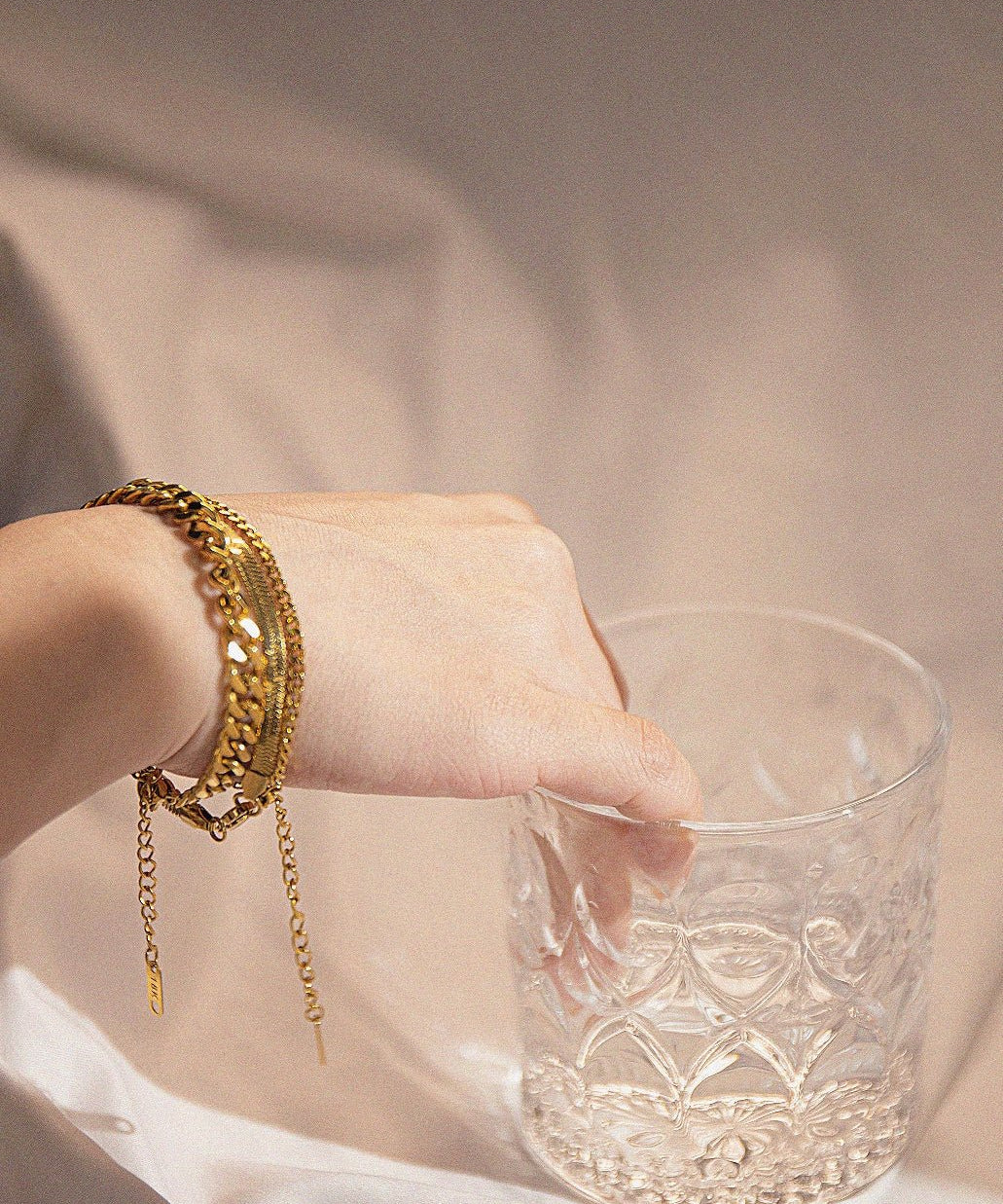 Double stacked Cuban chain Bracelet - Zinfu