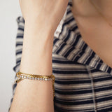 Double stacked Cuban chain Bracelet - Zinfu