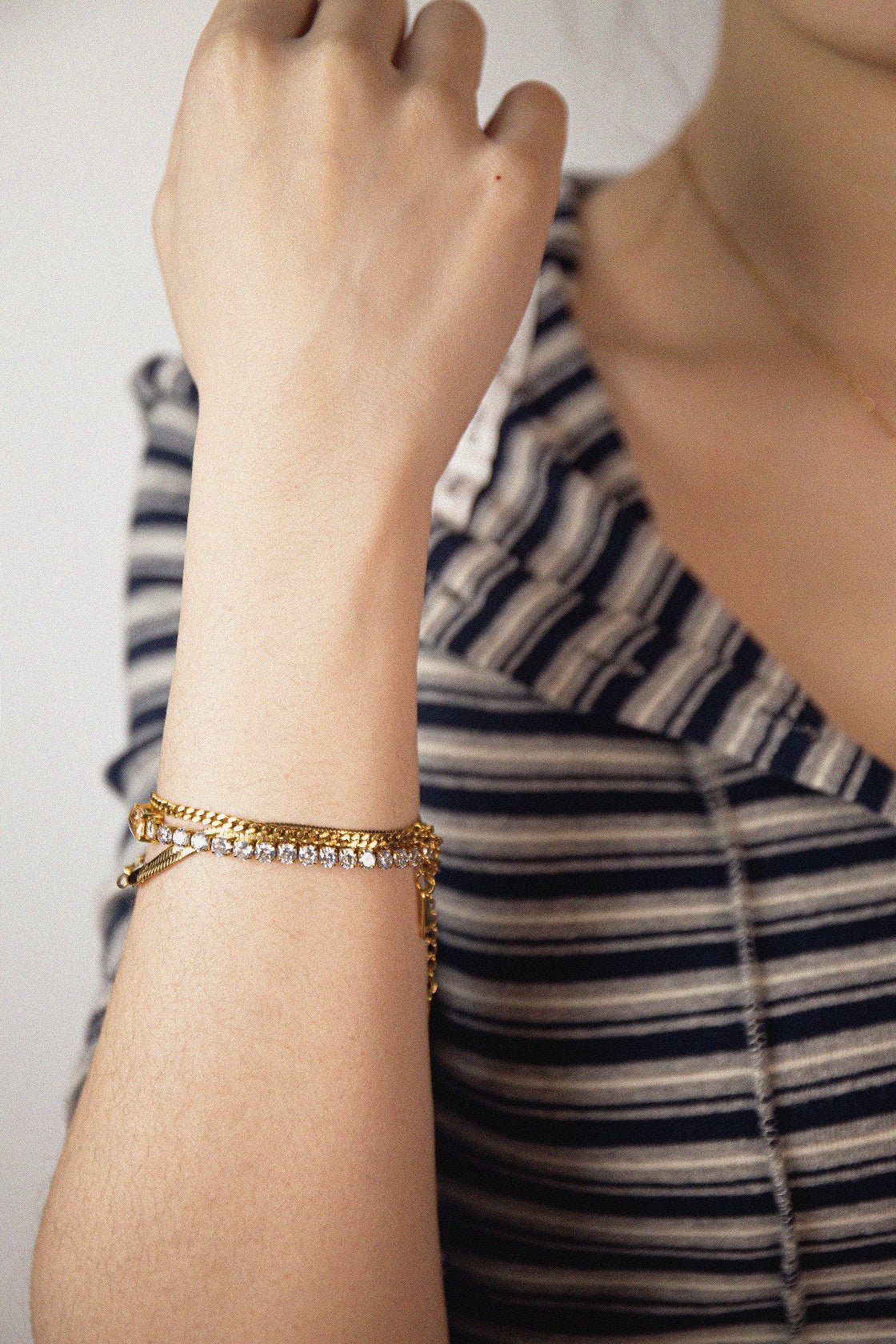 Double stacked Cuban chain Bracelet - Zinfu