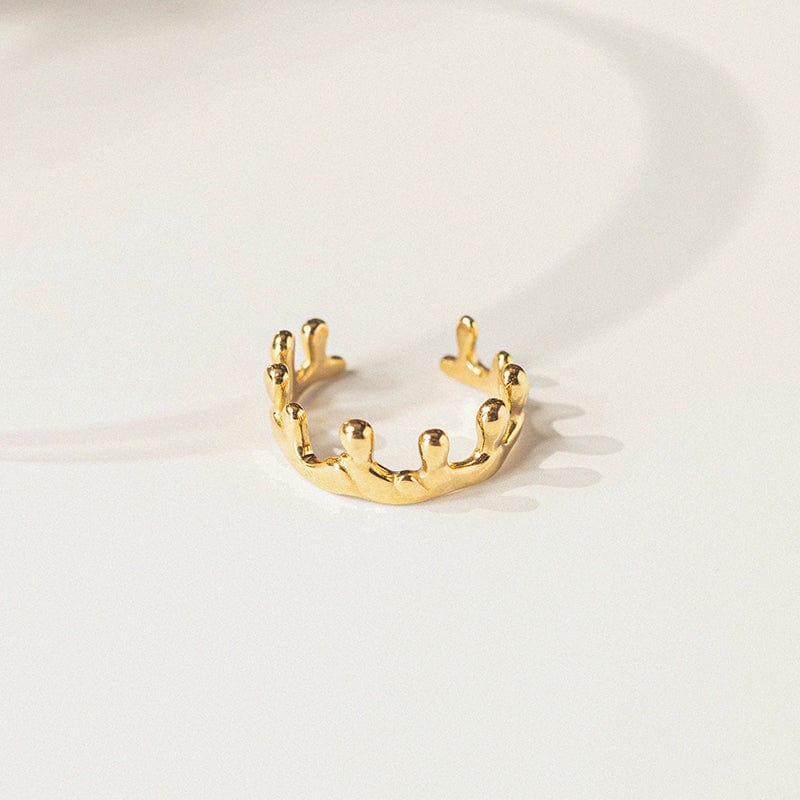 Gold Crown Open Ring - Zinfu