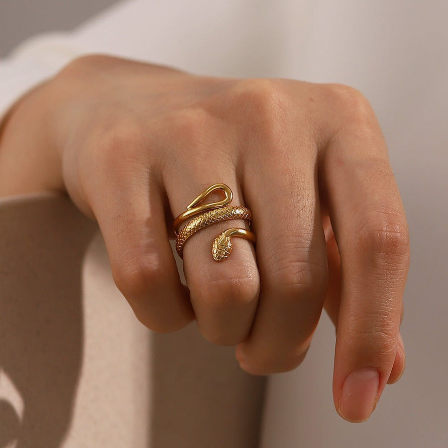 Gold Snake Ring - Zinfu