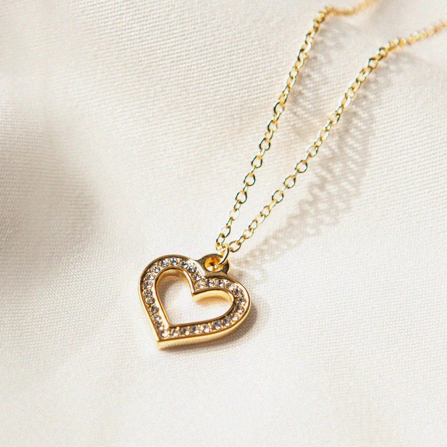 Hollow heart pendant Necklace - Zinfu