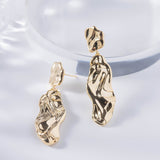 Liquid Metal -Earring - Gold - Zinfu