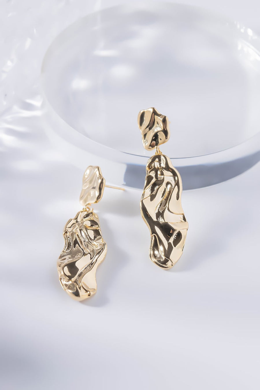 Liquid Metal -Earring - Gold - Zinfu