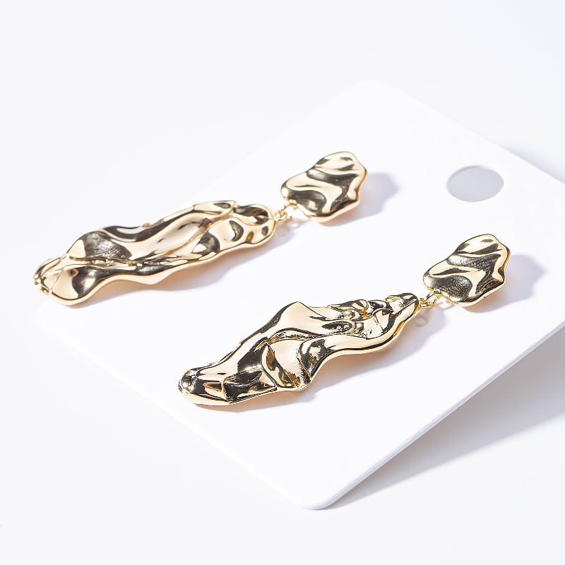 Liquid Metal -Earring - Gold - Zinfu