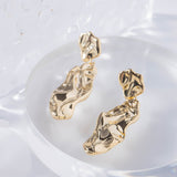 Liquid Metal -Earring - Gold - Zinfu