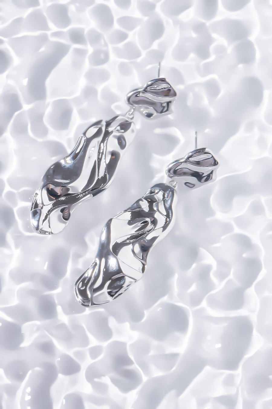 Liquid Metal - Earring - Platinum - Zinfu