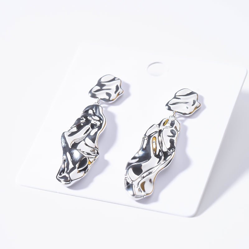 Liquid Metal - Earring - Platinum - Zinfu