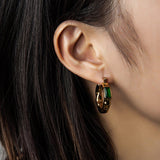 Liquid Metal & Emerald - Earring - Zinfu