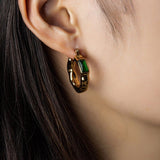 Liquid Metal & Emerald - Earring - Zinfu