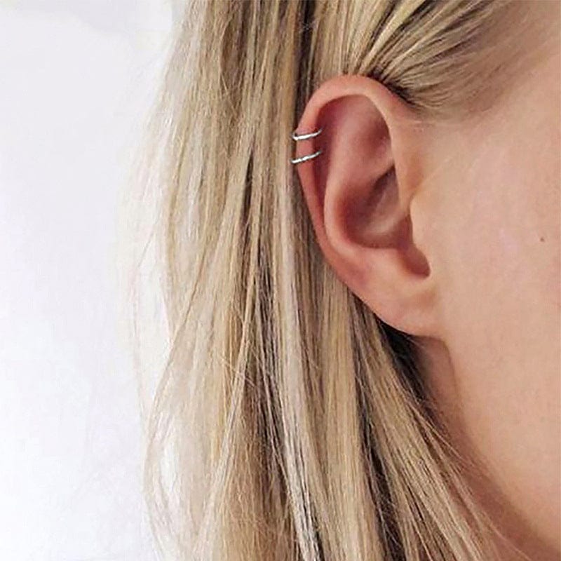 Minimalist double layer Ear Cuff - Zinfu