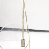 Moonlight Stone - Square - Necklace - Zinfu