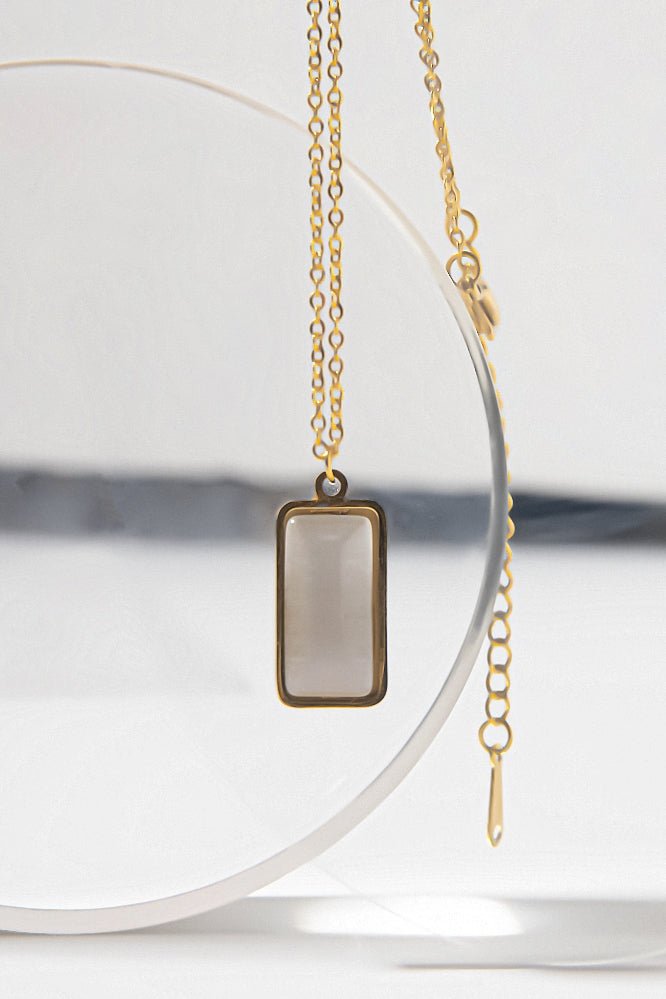 Moonlight Stone - Square - Necklace - Zinfu