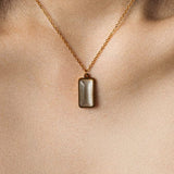 Moonlight Stone - Square - Necklace - Zinfu