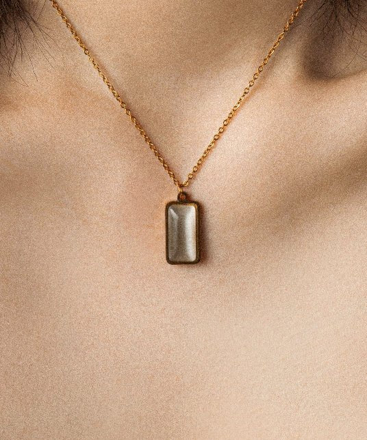 Moonlight Stone - Square - Necklace - Zinfu