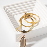 Moonlight Stone with Flattened Chain - Necklace - Zinfu