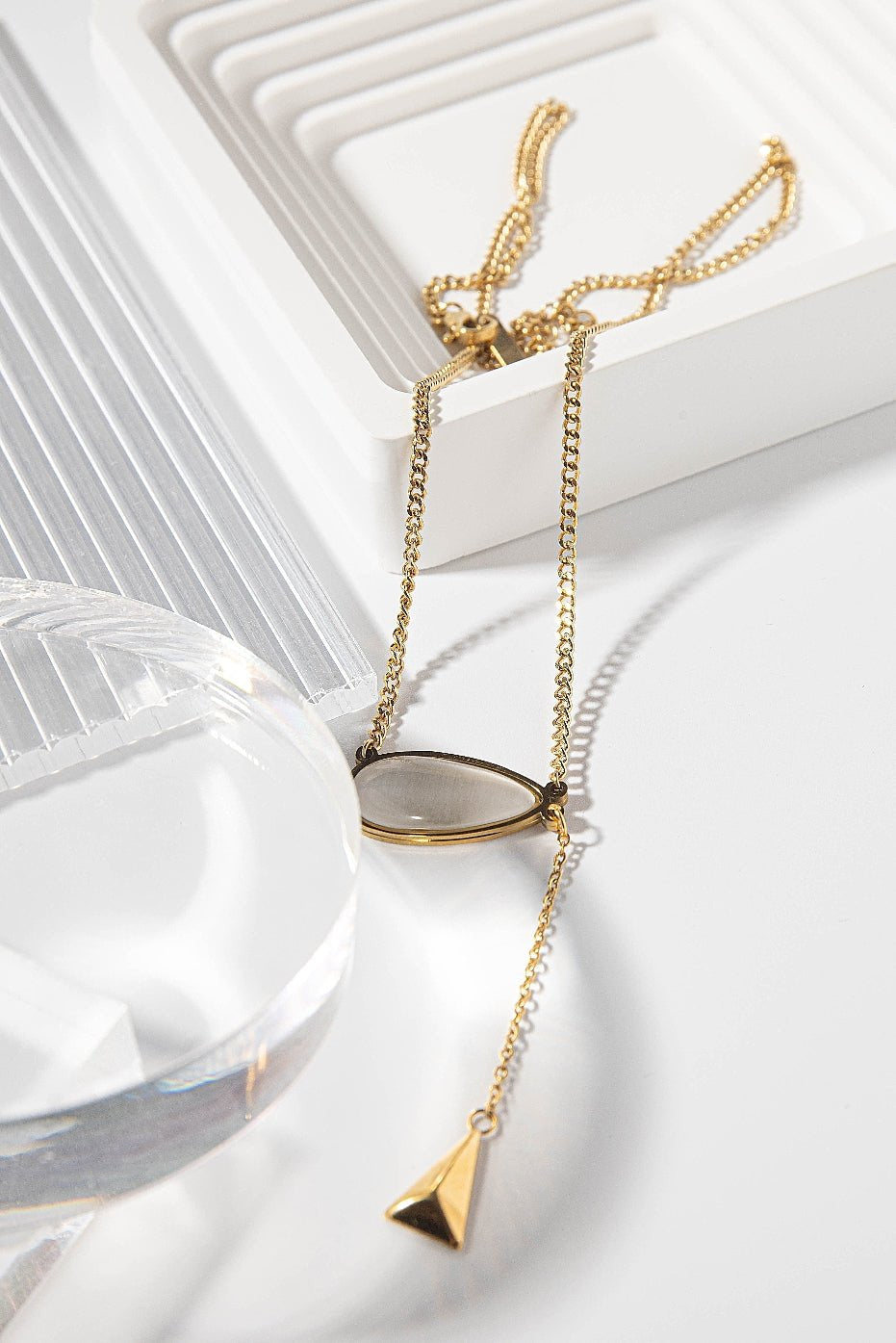 Moonlight Stone with Tassel - Necklace - Zinfu