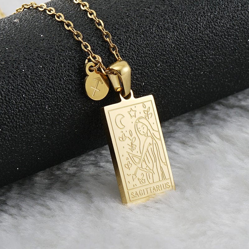 Necklace Zinfu 12 Zodiac Pendant Necklace