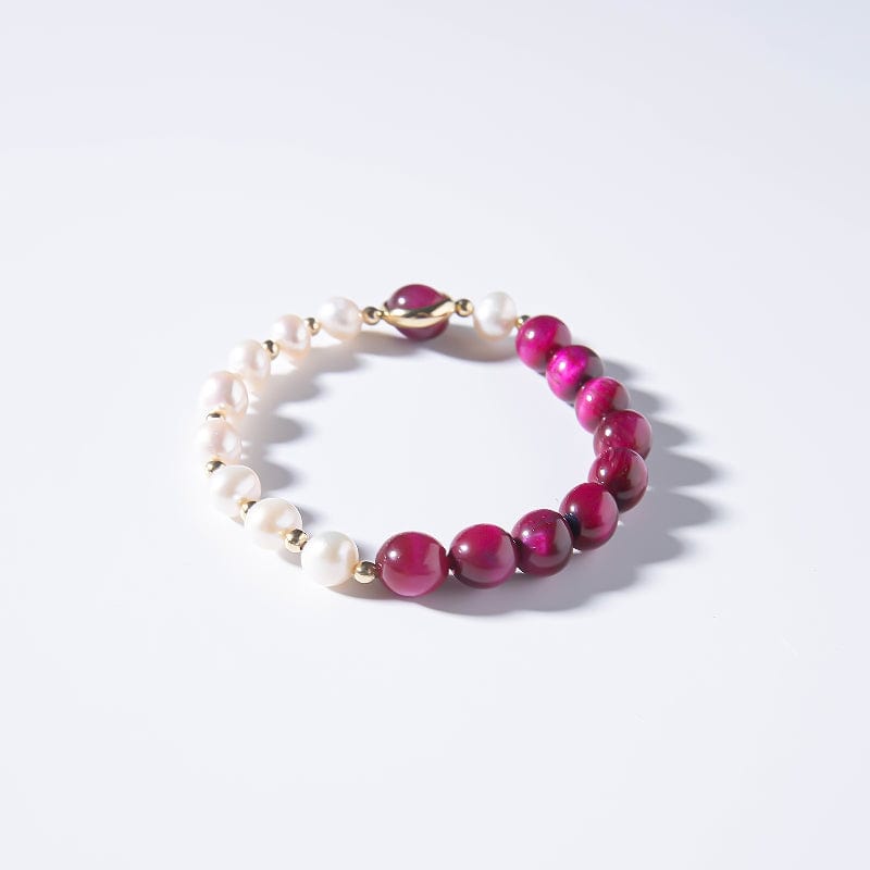 Pearl & Purple Crystal -Bracelet - Zinfu