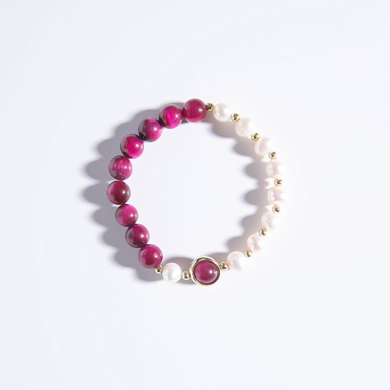 Pearl & Purple Crystal -Bracelet - Zinfu