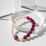 Pearl & Purple Crystal -Bracelet - Zinfu