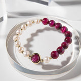 Pearl & Purple Crystal -Bracelet - Zinfu