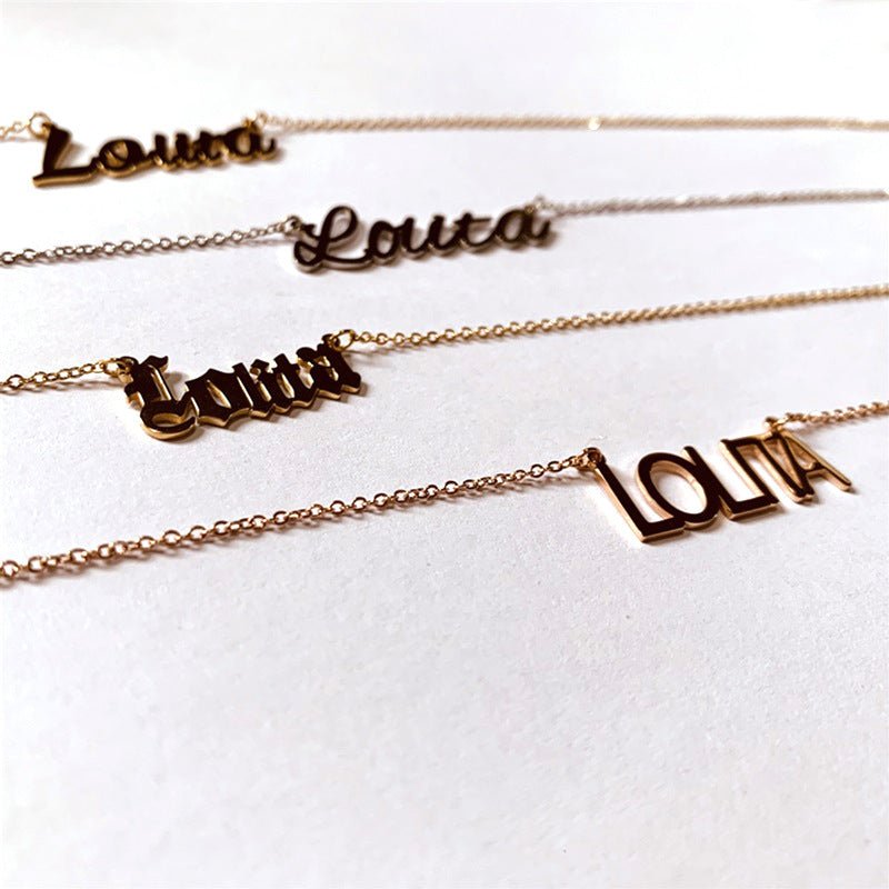 Personalized Script Name Necklace - Zinfu