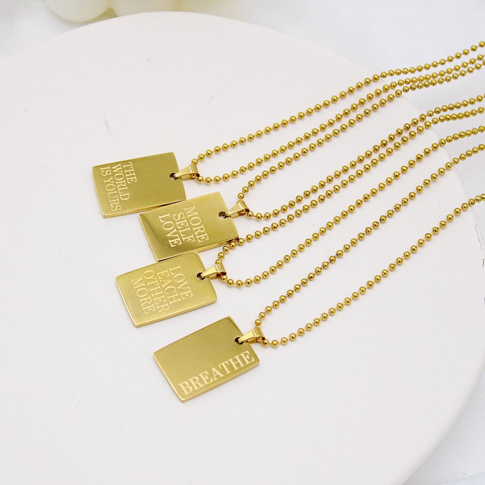 Plane Engraved Pedant Necklace - Zinfu