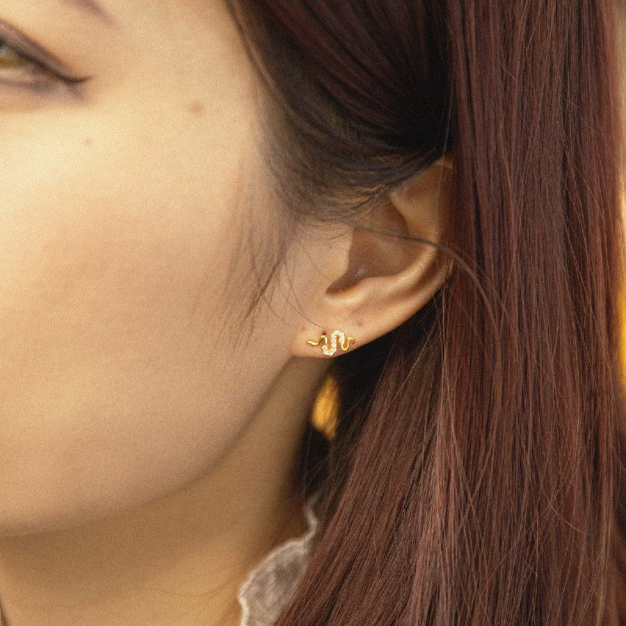 Snake | Stud Earrings - Zinfu