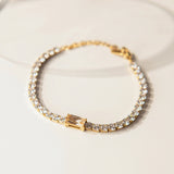 Tennis Diamond Bracelet with Cube Zircon - Zinfu