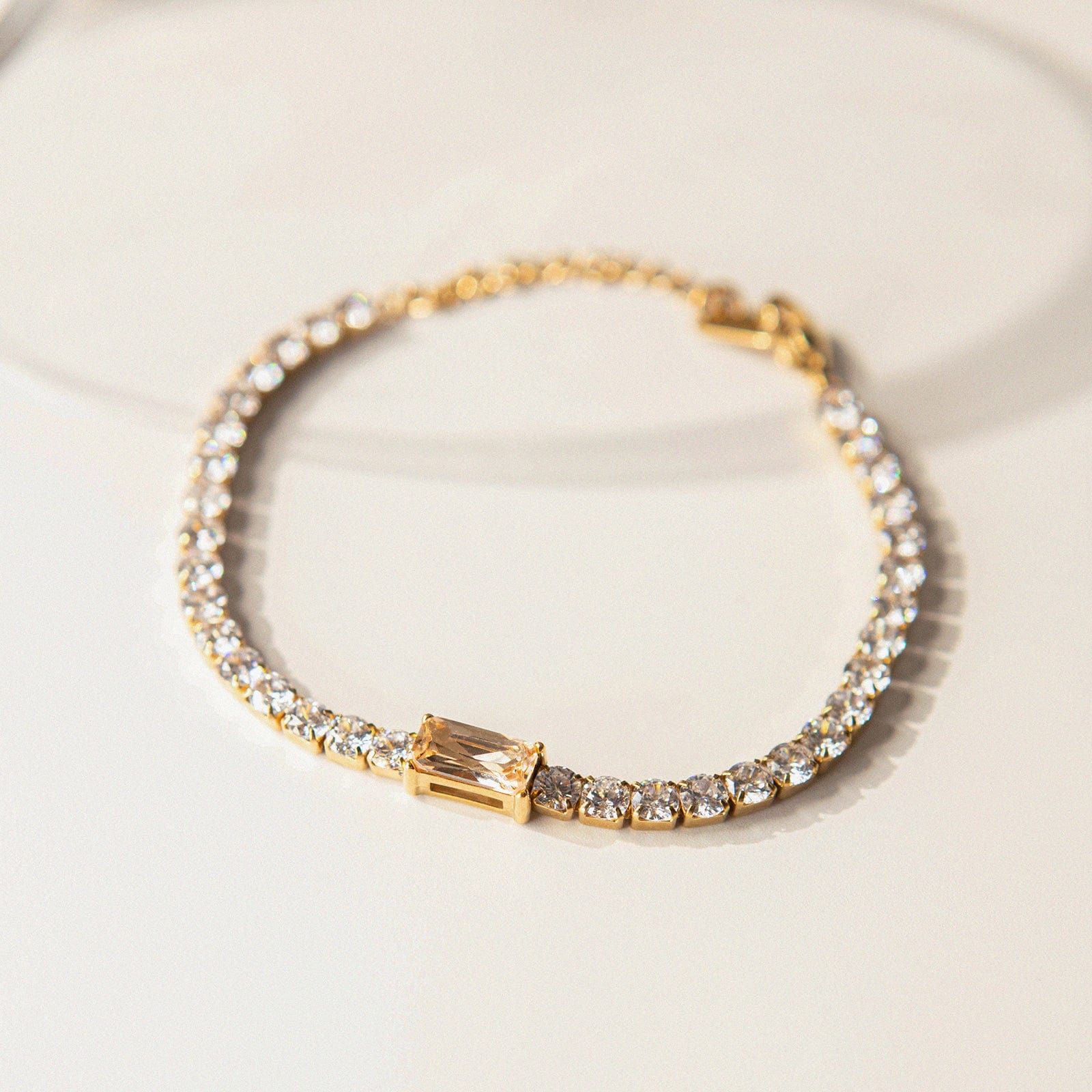Tennis Diamond Bracelet with Cube Zircon - Zinfu