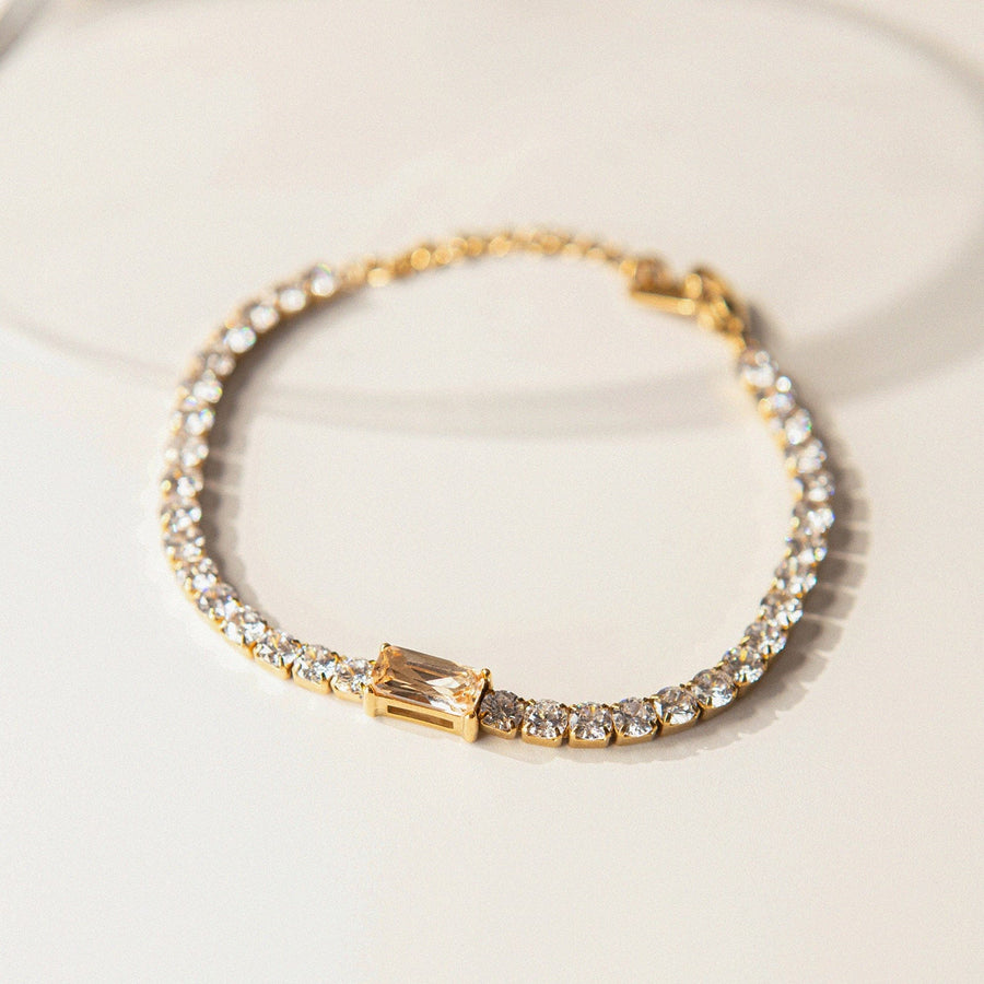 Gold Diamond Bracelet Christmas present for her Girlfriend gift 24k 96 Gems  2ct | eBay